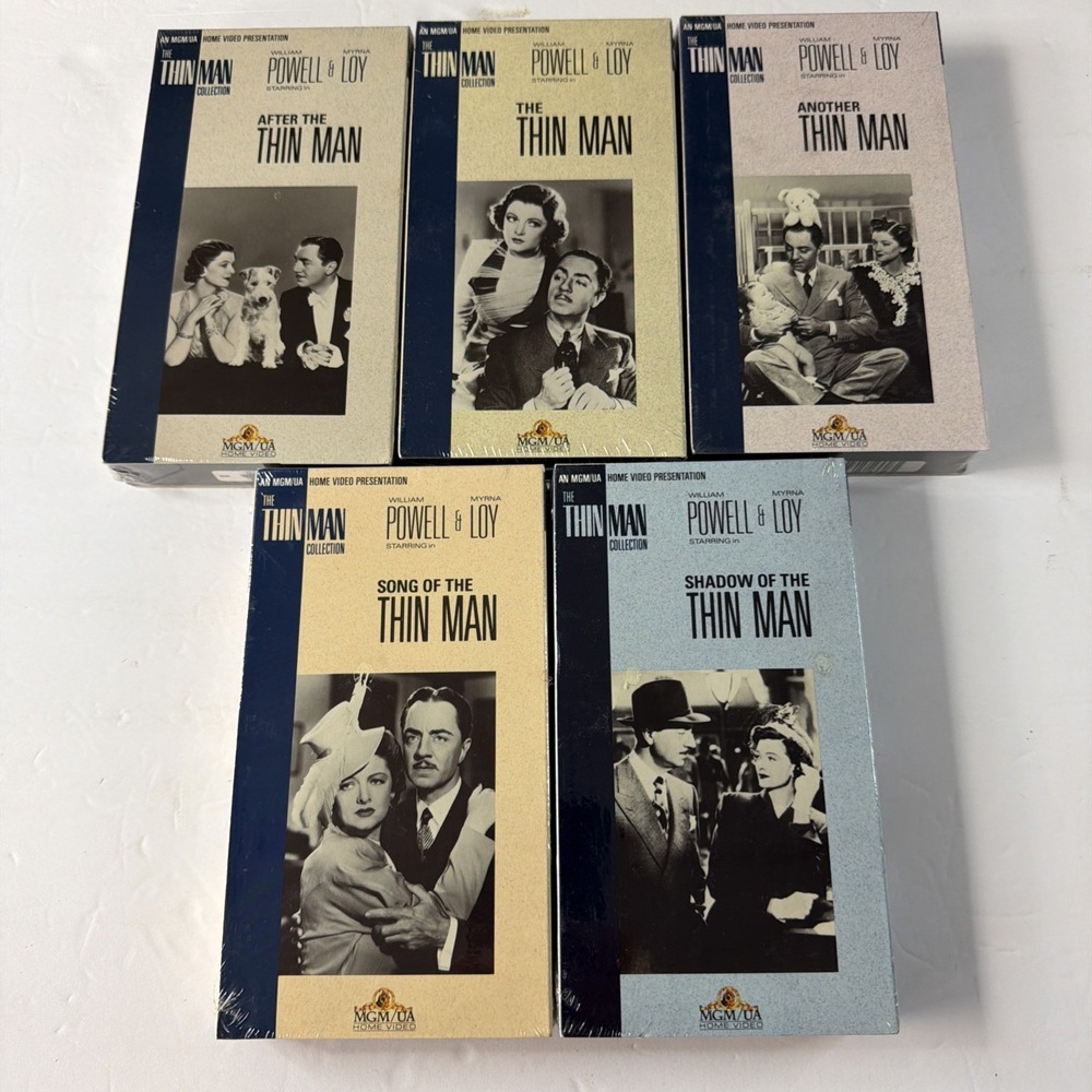 The Thin Man Lot Of 5 VHS New Sealed Movies MGM/UA